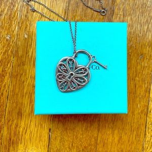 Tiffany & co heart lock and key necklace